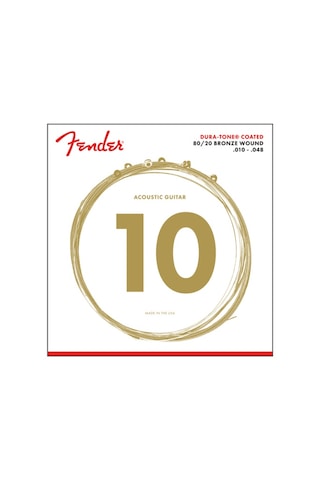 Fender 880Xl Coated 80/20 Bronze Takım Tel Akustik Gitar Teli 010