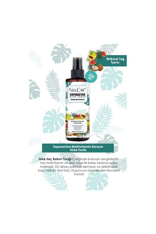 Natucare Dökülme Karşıtı Ve Güçlendirici Multivitamin Sirkeli Tonik 250 ML