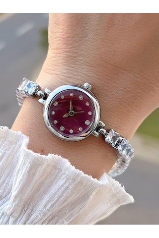 Coliseum Çelik Ve Taşlı Kordon Vintage Seri Küçük Kasa Özel Tasarım Kadın Kol Saati Sp.8933.m9 Gümüş