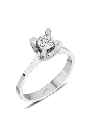 Lova 0,50 Karat Efektli Pırlanta Tektaş Yüzük - 1070090