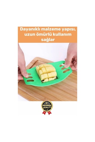 Yepyeni Pratik Paslanmaz Çelik Kızartma Kesici Sebze Soğan Kesme Doğrama Patates Dilimleme Aleti Çok Renkli