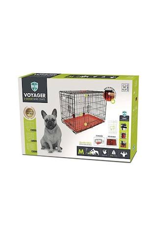 M-pets Voyager 2 Kapılı Köpek Kafesi Medium Kırmızı 76x48x53 Cm 244-52027.02