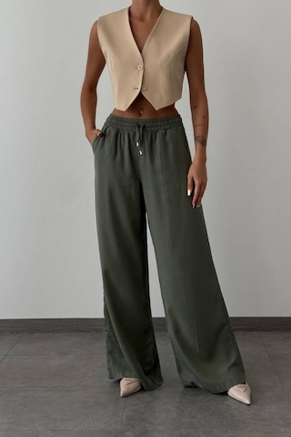 Lacarino 7636 Plazzo Kadın Pantolon Yeşil