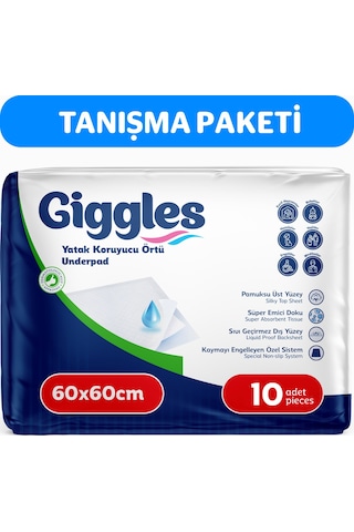Giggles 60 x 60 Yatak Koruyucu Örtü 10'lu