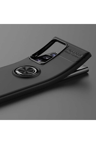 Samsung Uyumlu Galaxy Note 20 Ultra Kılıf Yüzüklü Magnetli Ravel Case