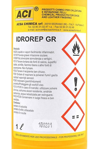Acı Idrorep Gr Profesyonel 1 Litre Su İtici Ve Deri Yüzey Koruyucu Renksiz