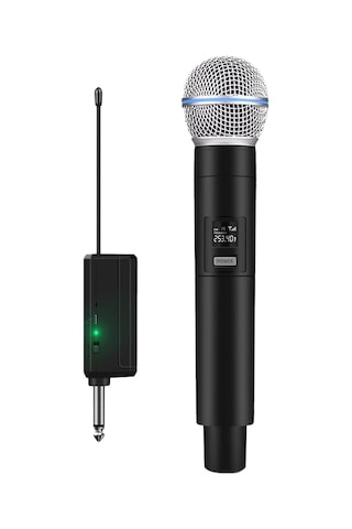 Coverzone Kablosuz Karaoke Mikrofonu 6.35mm Amfi Hoparlör İçin 600 Hz İla 800 Khz Çok Amaçlı Tak Ve Çalıştır Kablosuz Mikrofon Dış Mekan İçin Wn05 Tekli-wn05
