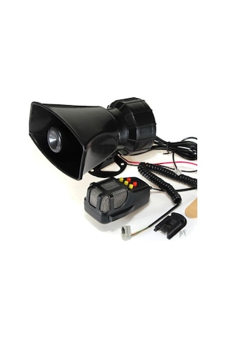 7 Sesli Mikrofonlu Megafon Siren 100 Watt Yüksek Sesli 12 Volt Da