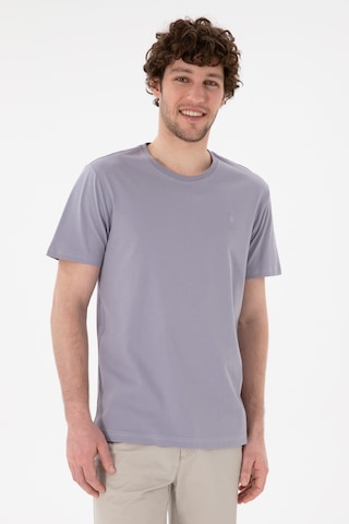 U.S. Polo Assn. Erkek Regular Fit Bisiklet Yaka Gri Basic Tişört 50305924-VR024