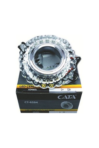 Cata Ct-6594 Kristal Led Çerçeveli Cam Spot Kasası 4000K Ampulsüz