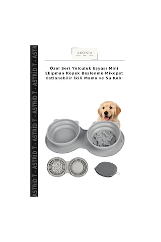 Özel Seri Yolculuk Eşyası Mini Ekipman Köpek Beslenme Mikopet Katlanabilir İkili Mama Ve Su Kabı