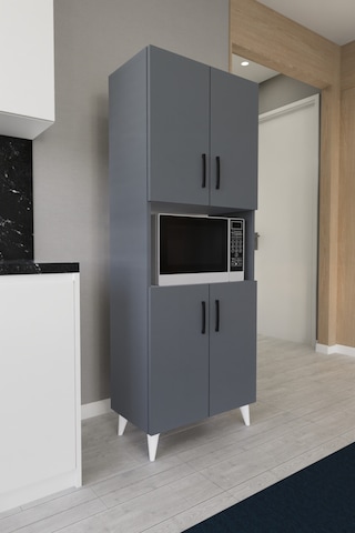 Hobbie Mikrodalga Mutfak Dolabı Antrasit Antrasit