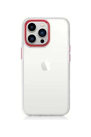 Apple Uyumlu iPhone 13 Pro Max Uyumlu Zore Krom Kılıf-kırmızı Kirmizi -