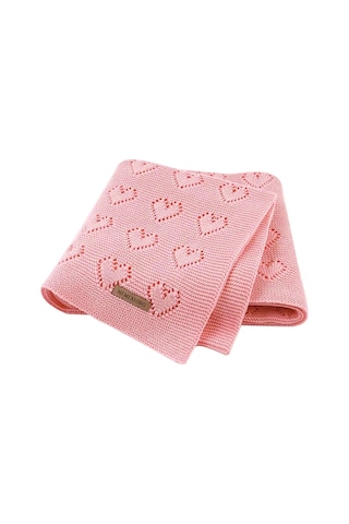 Sones Çok İşlevli Bebek Örgü Aşk İçi Boş Rüzgar Geçirmez Klima Battaniyesi Kılıfı, Boyut: 100x80cm Pembe