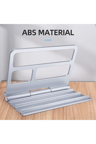 Moveevo Düzenli Masaüstü Folding Telefon Tablet Tutucu - Sabit Yapı, Kolay Taşınabilir, Gümüş Renkli Abs Ayaklı Stant