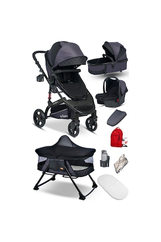 Baby Home Single-to Travel Sistem Bebek Arabası + Lulla-go Anne Yanı Bebek Sepeti Beşik