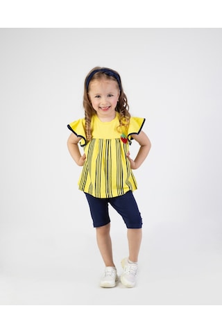 Harika Kids Kız Bebek Kaprili Kısa Kollu Karpuz Kol Bandanalı Yazlık Basic Alt-üst Takım 6-24 Ay 001