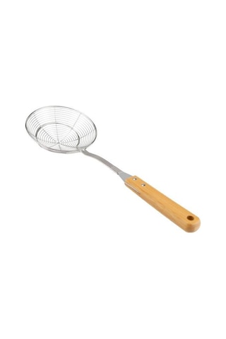 Bambum Ladle - Bambu Saplı Tel Kevgir 14cm Kahverengi