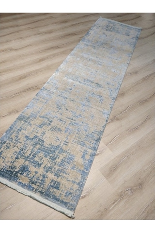 Türkmen Halı Pavia 1696A Mavi 80X300 Cm Ipeksi Salon Halısı