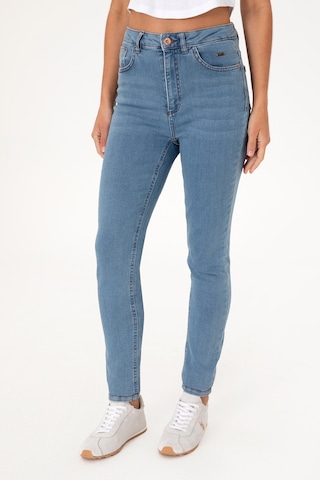 U.S. Polo Assn. Kadın Açık Mavi Skinny High Waist Fit Jean Pantolon 50297532-DN0013