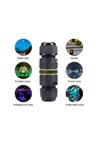 Fortunelane Ip68 Su Geçirmez Bağlantı Elemanı, Dış Mekan Kablosu Konnektörü, 3.5-7mm Çap, 3pin, 17.5a, -40 C/+105 C Ew-m16-3p, Yü