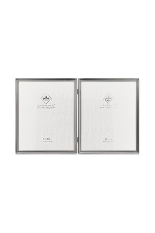 Frames Antik Pewter 8 X 10 Hinged Double Picture Frame Boncuk Border Tasarım