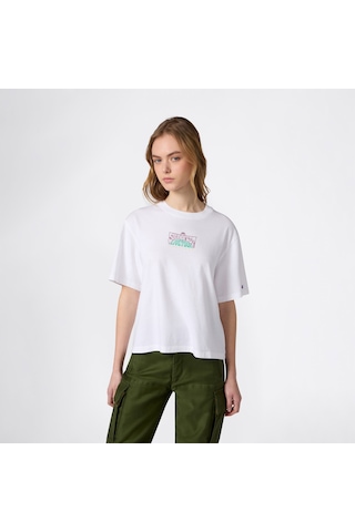 Champion Relaxed Fit Kadın Beyaz T-shirt 118389 2800324