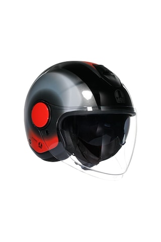 Agv Eteres Levanto Motosiklet Kaskı Gri - Siyah - Kırmızı