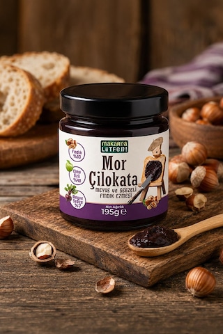 Makarna Lütfen! Mor Çilokata Antosiyoninli Fındık Kreması-195 Gram