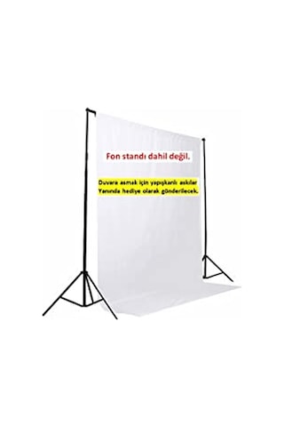 White Screen Beyaz Fon Perde 2 X 3 M Fon Standı Dahil Değil