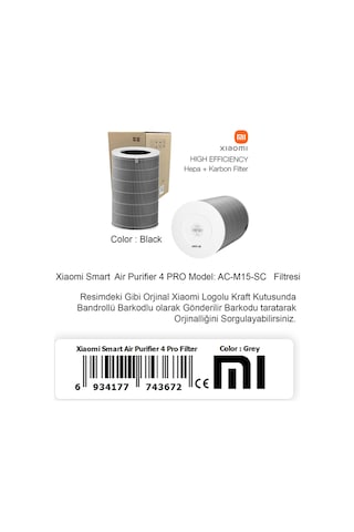 Xiaomi Uyumlu Smart Air Purifier 4 Pro Filtre