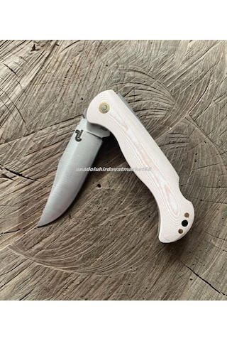 Dmr 4116n Çakı Özel Çelik Çakı Cep Çakısı Kamp Çakısı Klipsli Carbon 19cm Bej