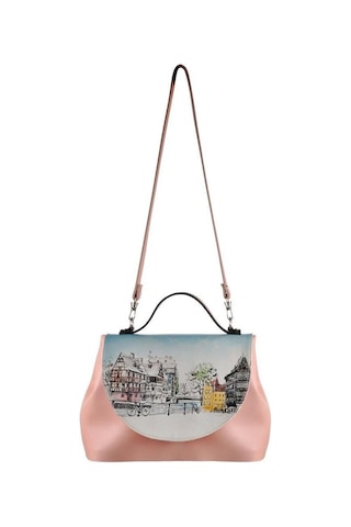 Dogo Kadın Vegan Deri Pembe El Çantası - Take A Walk Tasarım Multicolor