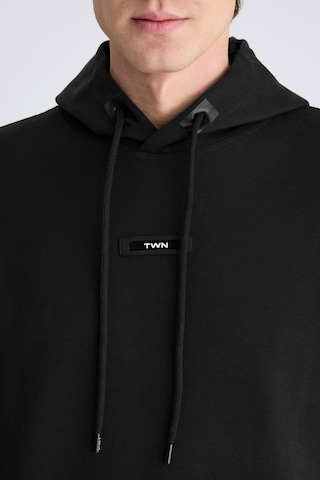 Twn Slim Fit Siyah Düz Örgü Pamuklu Sweatshirt 5ece247020042 Çok Renkli