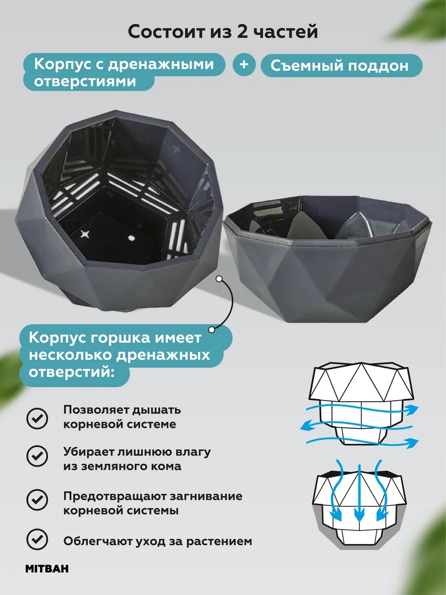 Mıtbah 2 Adet 1,2 Litrelik Küçük Çiçek Saksısı Seti 265269998