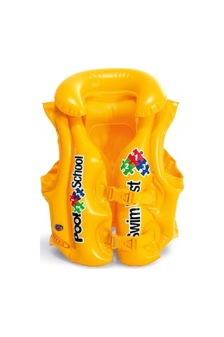 Şişme Can Yeleği Deniz Yeleği Şişme Cankurtaran Yelek Life Vest Yakalı Can Yeleği Emniyet 50x47 Cm.