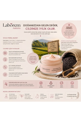 Laborem Natura Siyah Pirinç Özlü Anti-Aging Bakım Kremi 50 ML