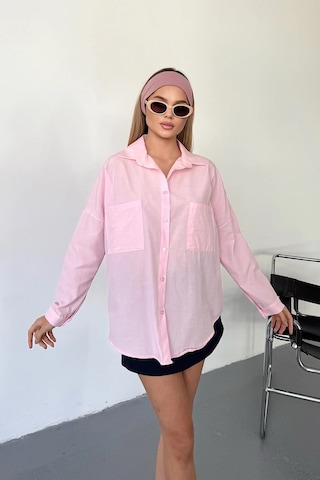 Jee Lee Kadın Çift Cepli Uzun Kollu Gömlek Pembe - 26y 2013 Pembe