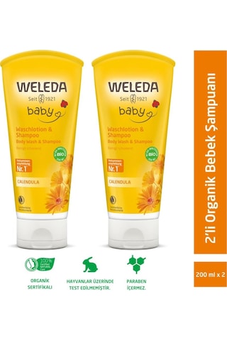 Weleda Baby Calendula Saç ve Vücut Şampuanı 2 x 200 Ml