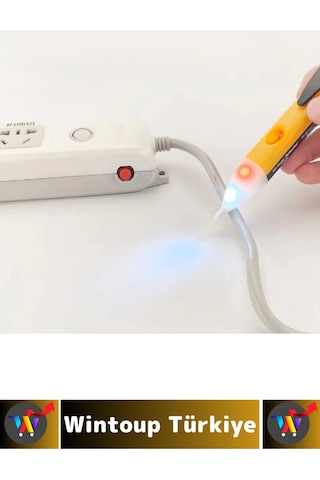 Kompakt Güvenlik Elektrik Kontrol Led Işıklı Hat Tespit Edici Temassız Kablo Priz Voltaj Test Cihazı