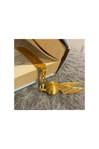Golden Snitch Kitap Ayracı - Altın Kanatlı Sihirbaz Temalı Ayraç - Kitap Kurdu Hediyesi
