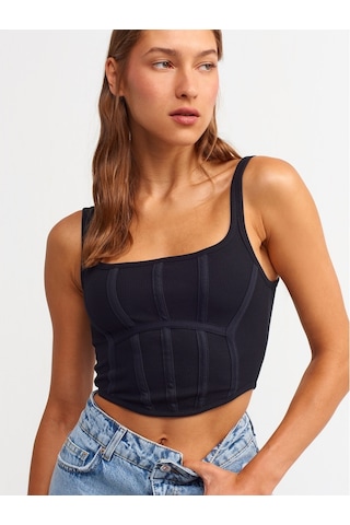 Dilvin Kadın Korse Top-Siyah (501291182)