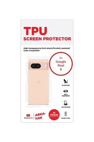 Google Pixel 8 Arka Ve Yan Koruyucu Tpu Film