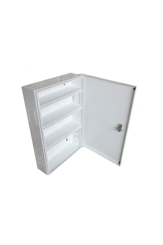 Akşan Metal Kilitli Kapaklı İlk Yardım Ecza Dolabı Beyaz Kod : 41 Beyaz