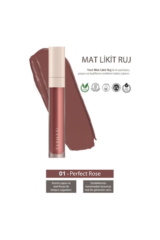 Farmasi Mat Likit Ruj 01 Perfect Rose