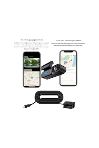 Hotkam 4g Araç İçi Kamera Google Maps Gps Takip 1080p + Turkcell 12gb Sım Hediye -1 Yıl