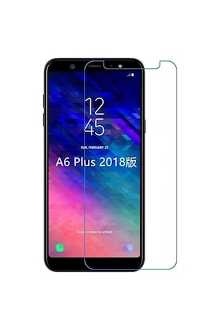 Samsung Uyumlu Galaxy A6 Plus 2018 Nano Kırılmaz Cam Ekran Koruyucu Şeffaf