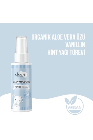 Hassas Ciltlere Özel Organik Aloe Vera Özlü Taze Pamuk Kokulu Soft Cotton Feel Bebek Kolonyası Çanta Boyu 3'lü