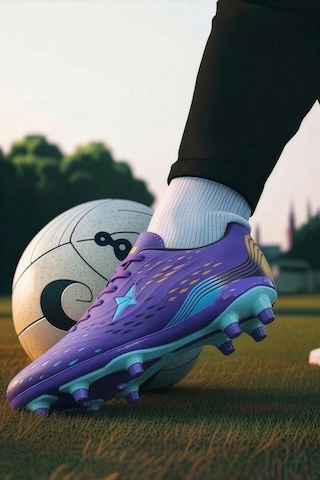 In Step Air La Liga Mor Akademik Futbol Ayakkabısı Halı Saha Krampon - 535