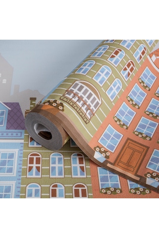 Adawall Adakids 8903-1 Genç Çocuk Şehir Desenli Duvar Kağıdı